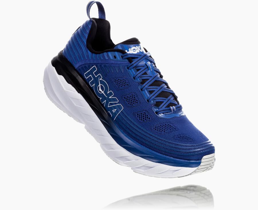 Zapatillas Running Hoka One One Hombre - Bondi 6 - Azules/Blancas - VSG523687